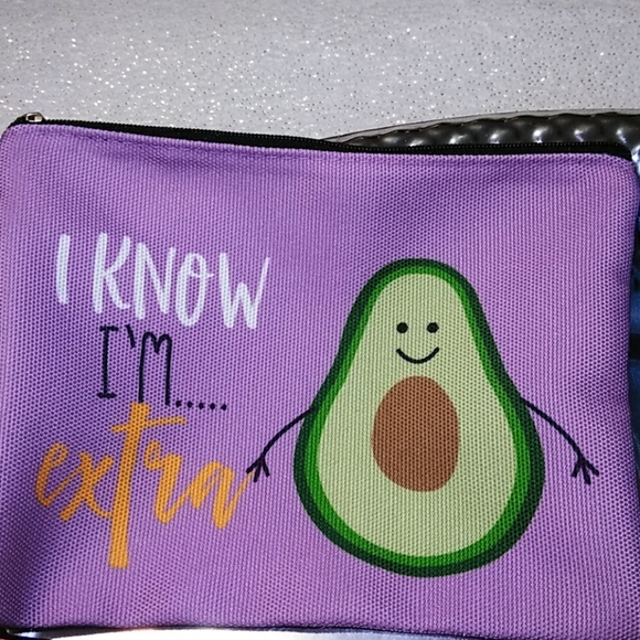 👝BOGO NEW CUTE SAYINGS CLOTH COSMETIC BAGS - Picture 5 of 8
